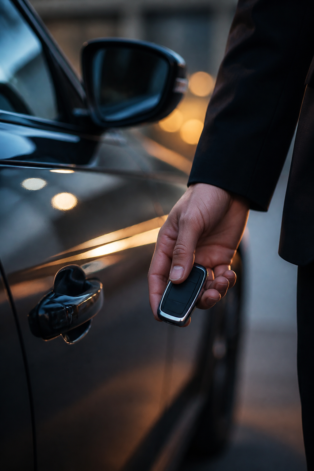 Car key ready for a self-drive journey